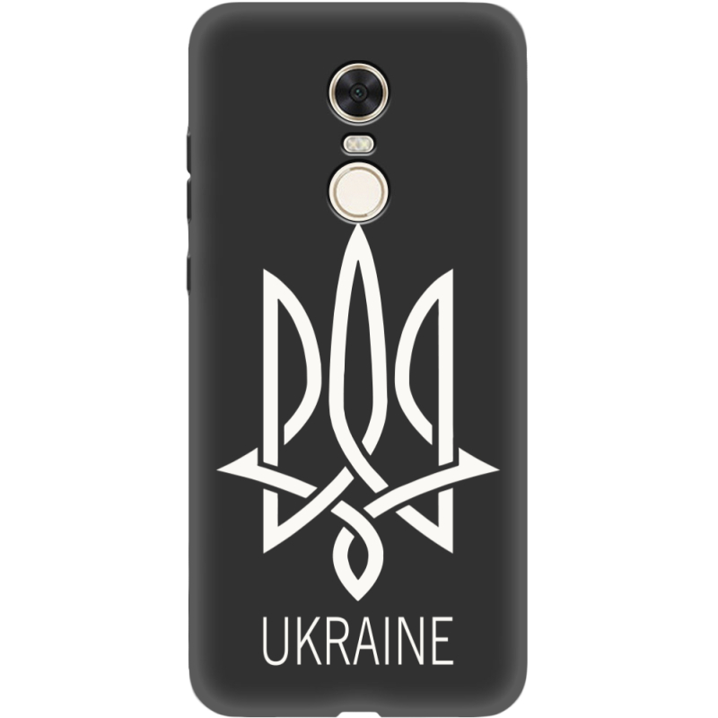 Черный чехол Uprint Xiaomi Redmi 5 Plus Тризуб монограмма ukraine
