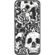 Черный чехол Uprint Xiaomi Redmi 5 Plus Skull and Roses