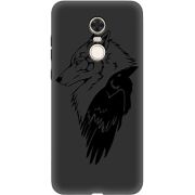 Черный чехол Uprint Xiaomi Redmi 5 Plus Wolf and Raven