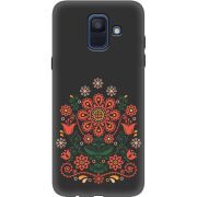 Черный чехол Uprint Samsung A600 Galaxy A6 2018 Ukrainian Ornament