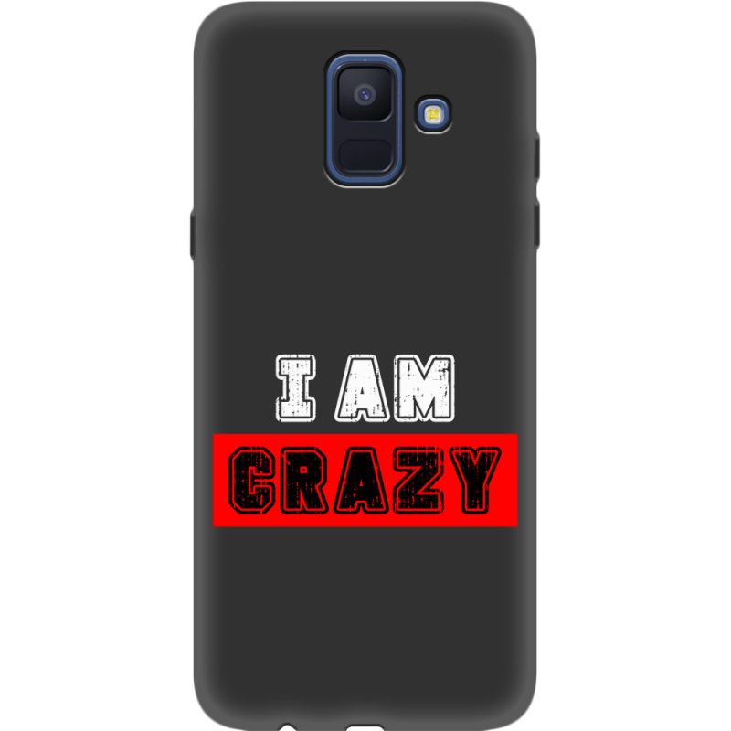 Черный чехол Uprint Samsung A600 Galaxy A6 2018 I'm Crazy