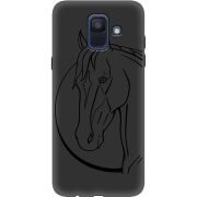 Черный чехол Uprint Samsung A600 Galaxy A6 2018 Horse