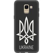 Черный чехол Uprint Samsung J600 Galaxy J6 2018 Тризуб монограмма ukraine
