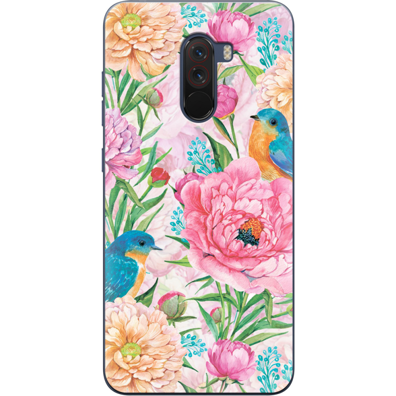 Чехол Uprint Xiaomi Pocophone F1 Birds in Flowers