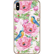 Чехол Uprint Apple iPhone XS Max Birds and Flowers
