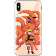 Прозрачный чехол Uprint Apple iPhone XS Max Naruto and Kurama