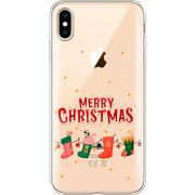 Прозрачный чехол Uprint Apple iPhone XS Max Merry Christmas
