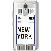 Прозрачный чехол Uprint Lenovo K6 K33a48 Ticket New York