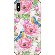 Чехол Uprint Apple iPhone XS Birds and Flowers