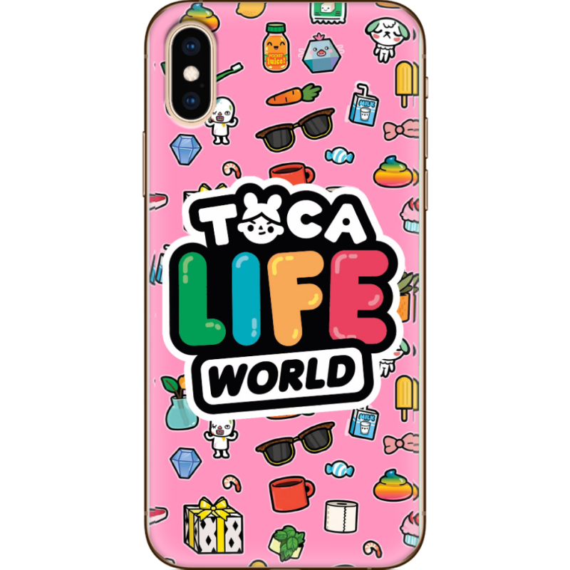Чехол Uprint Apple iPhone XS Toca Boca Life World