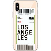 Прозрачный чехол Uprint Apple iPhone XS Ticket Los Angeles