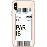 Прозрачный чехол Uprint Apple iPhone XS Ticket Paris