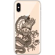 Прозрачный чехол Uprint Apple iPhone XS Chinese Dragon