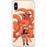 Прозрачный чехол Uprint Apple iPhone XS Naruto and Kurama