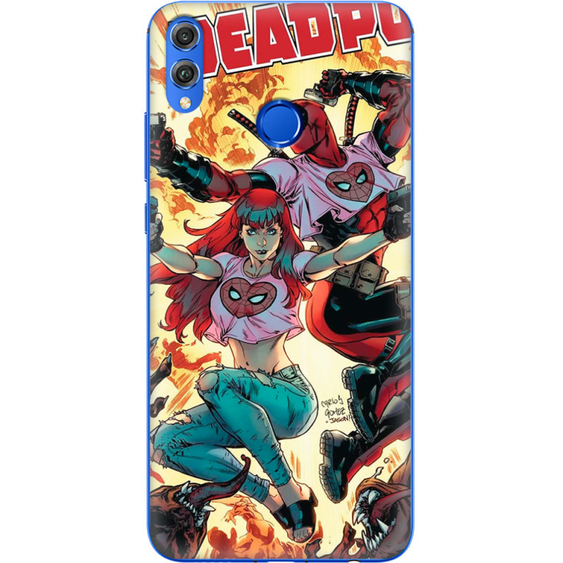 Чехол Uprint Honor 8x Deadpool and Mary Jane