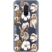 Прозрачный чехол Uprint Xiaomi Pocophone F1 Cotton and Rabbits