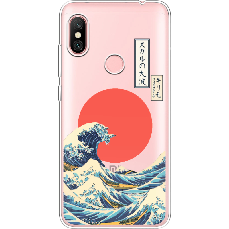 Прозрачный чехол Uprint Xiaomi Redmi Note 6 Pro Большая волна в Канагаве