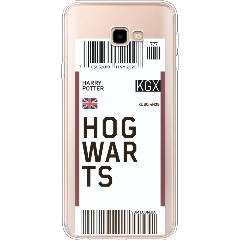 Прозрачный чехол Uprint Samsung J415 Galaxy J4 Plus 2018 Ticket Hogwarts
