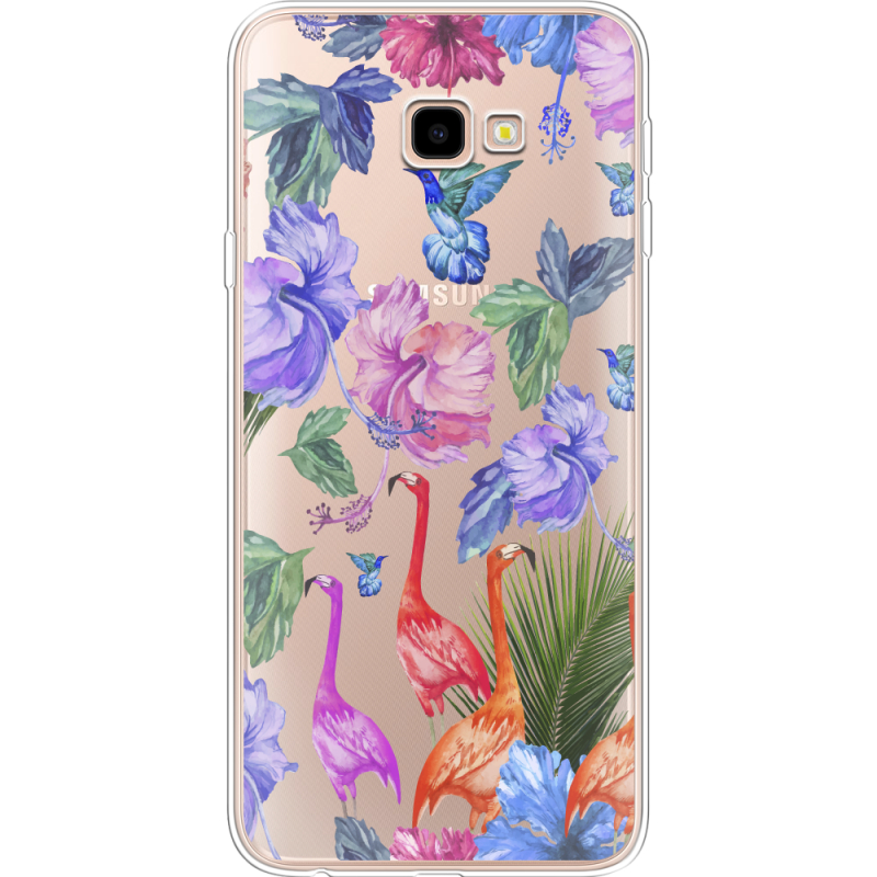 Прозрачный чехол Uprint Samsung J415 Galaxy J4 Plus 2018 Flamingo