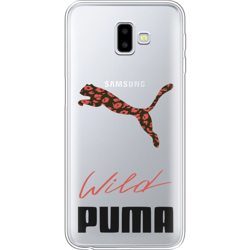 Прозрачный чехол Uprint Samsung J610 Galaxy J6 Plus 2018 Wild Cat
