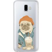 Прозрачный чехол Uprint Samsung J610 Galaxy J6 Plus 2018 Dog Coffeeman