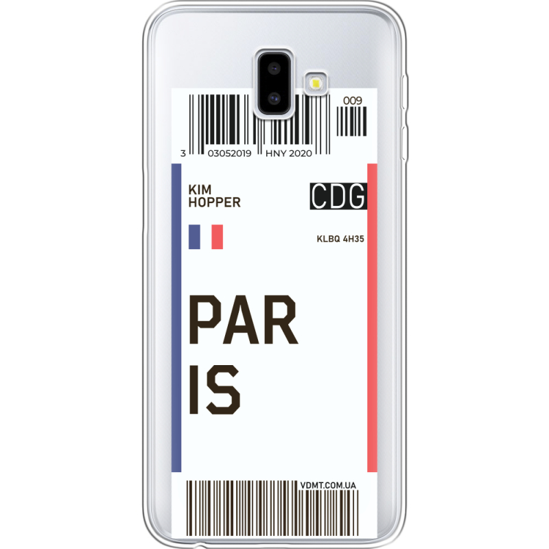 Прозрачный чехол Uprint Samsung J610 Galaxy J6 Plus 2018 Ticket Paris