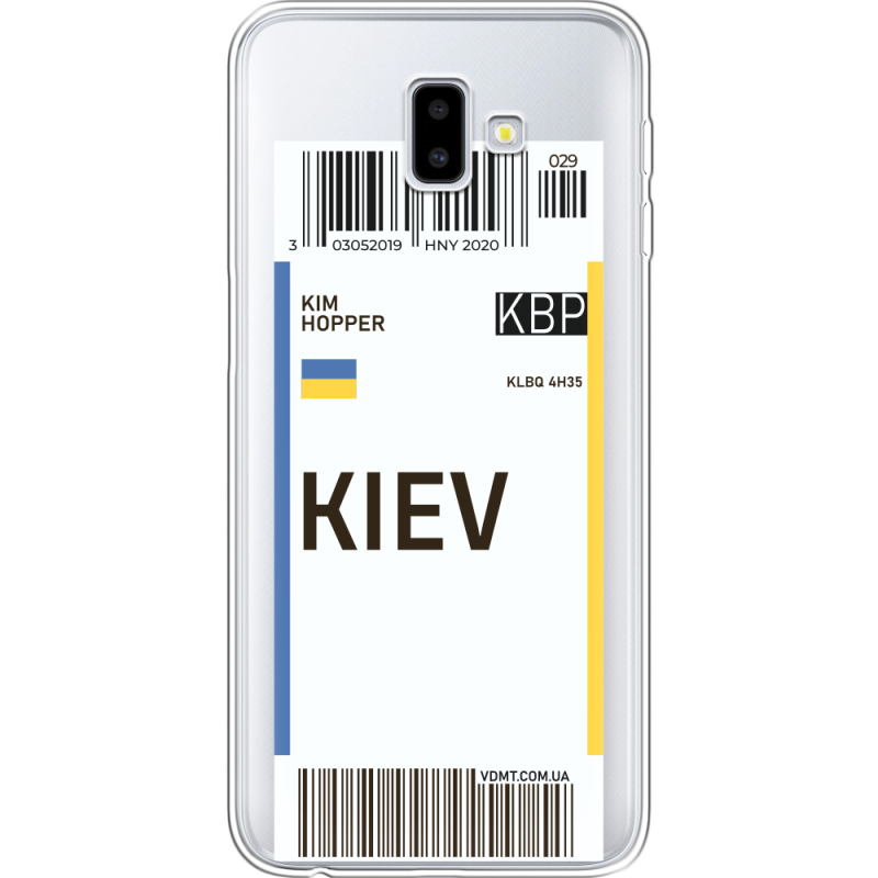 Прозрачный чехол Uprint Samsung J610 Galaxy J6 Plus 2018 Ticket Kiev
