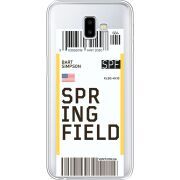 Прозрачный чехол Uprint Samsung J610 Galaxy J6 Plus 2018 Ticket Springfield