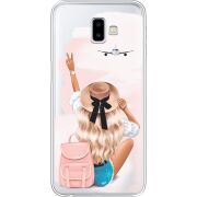 Прозрачный чехол Uprint Samsung J610 Galaxy J6 Plus 2018 Travel Girl