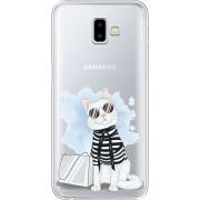 Прозрачный чехол Uprint Samsung J610 Galaxy J6 Plus 2018 Cat Style