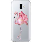 Прозрачный чехол Uprint Samsung J610 Galaxy J6 Plus 2018 Floral Flamingo