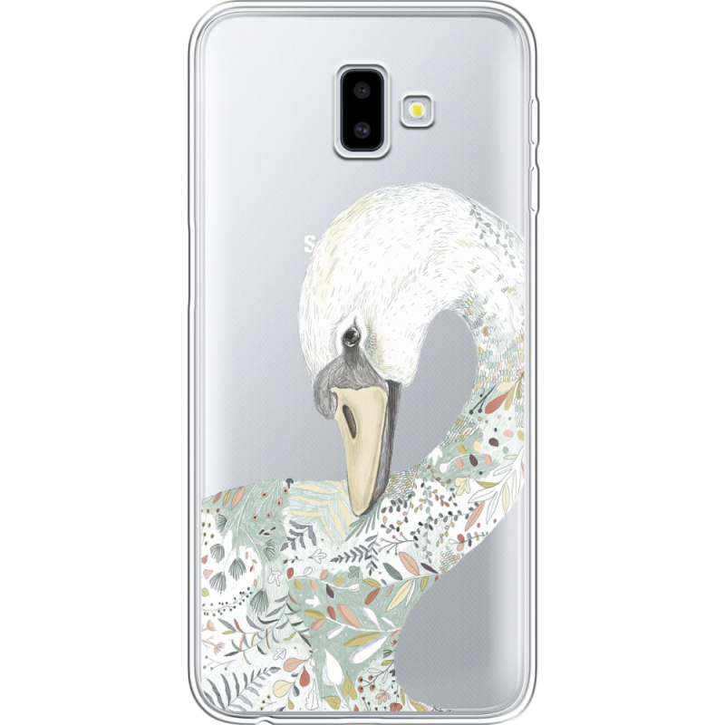 Прозрачный чехол Uprint Samsung J610 Galaxy J6 Plus 2018 Swan