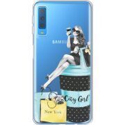 Прозрачный чехол Uprint Samsung A750 Galaxy A7 2018 City Girl