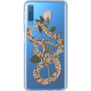 Прозрачный чехол Uprint Samsung A750 Galaxy A7 2018 Glamor Snake