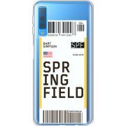 Прозрачный чехол Uprint Samsung A750 Galaxy A7 2018 Ticket Springfield