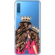 Прозрачный чехол Uprint Samsung A750 Galaxy A7 2018 Queen and Princess