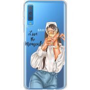 Прозрачный чехол Uprint Samsung A750 Galaxy A7 2018 Live The Moment
