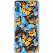 Прозрачный чехол Uprint Samsung A750 Galaxy A7 2018 Butterfly Morpho