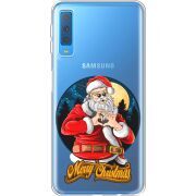 Прозрачный чехол Uprint Samsung A750 Galaxy A7 2018 Cool Santa