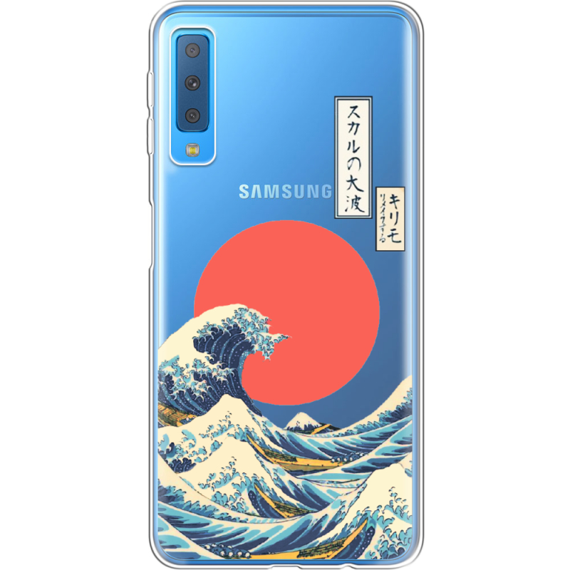 Прозрачный чехол Uprint Samsung A750 Galaxy A7 2018 Большая волна в Канагаве