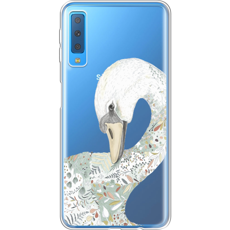 Прозрачный чехол Uprint Samsung A750 Galaxy A7 2018 Swan