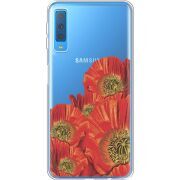 Прозрачный чехол Uprint Samsung A750 Galaxy A7 2018 Red Poppies