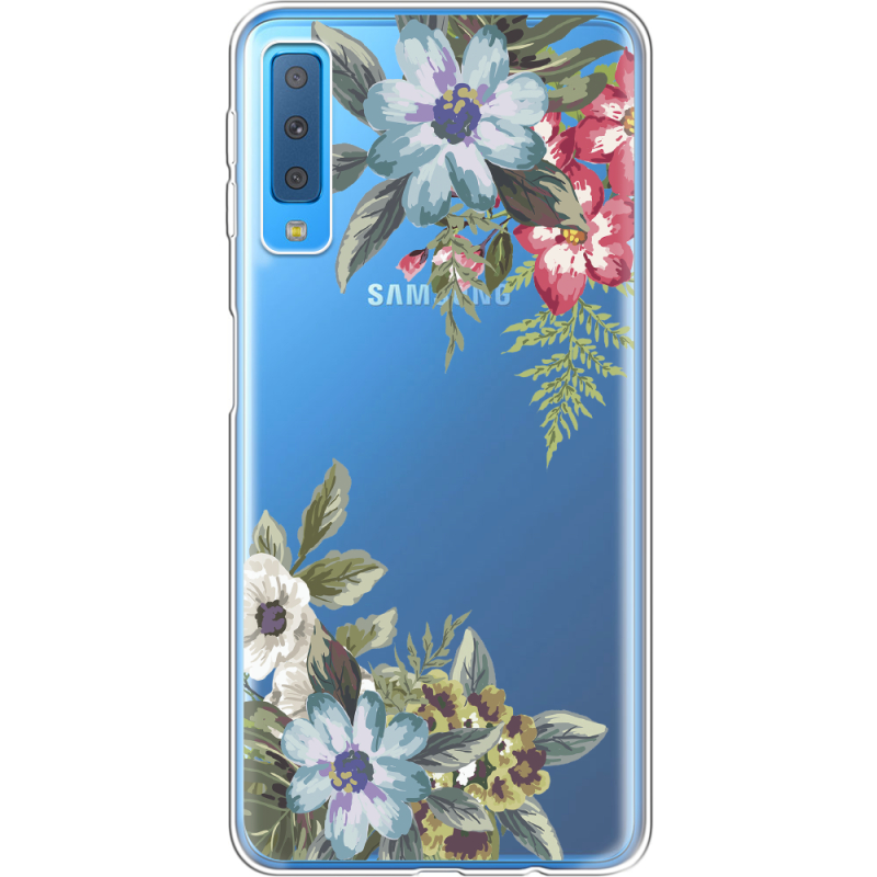 Прозрачный чехол Uprint Samsung A750 Galaxy A7 2018 Floral