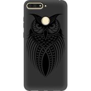 Черный чехол Uprint Honor 7C Owl
