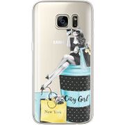 Прозрачный чехол Uprint Samsung G930 Galaxy S7 City Girl