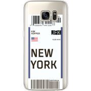 Прозрачный чехол Uprint Samsung G930 Galaxy S7 Ticket New York