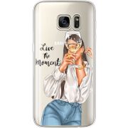 Прозрачный чехол Uprint Samsung G930 Galaxy S7 Live The Moment