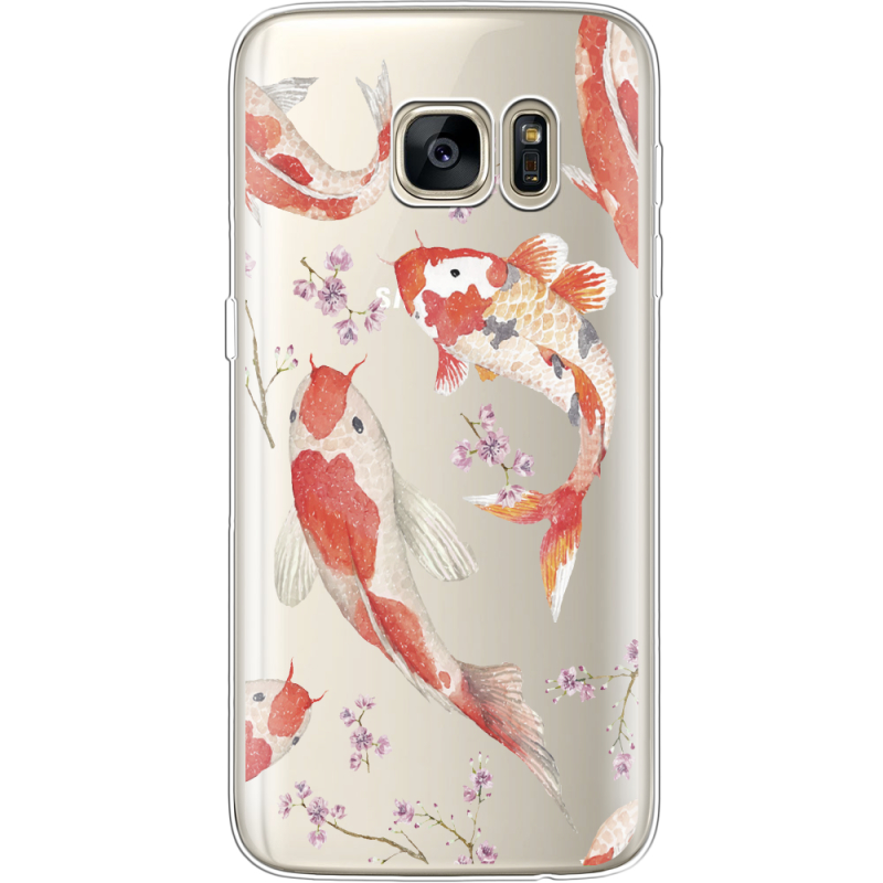 Прозрачный чехол Uprint Samsung G930 Galaxy S7 Japanese Koi Fish