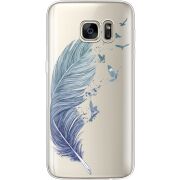Прозрачный чехол Uprint Samsung G930 Galaxy S7 Feather