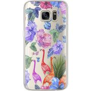 Прозрачный чехол Uprint Samsung G930 Galaxy S7 Flamingo